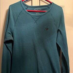 American Eagle Teal Crewneck Long Sleeve Top